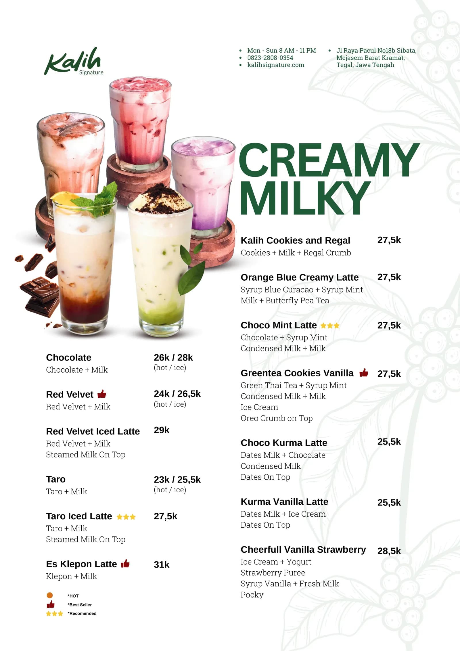 Menu Creamy Milky Kalih Signature