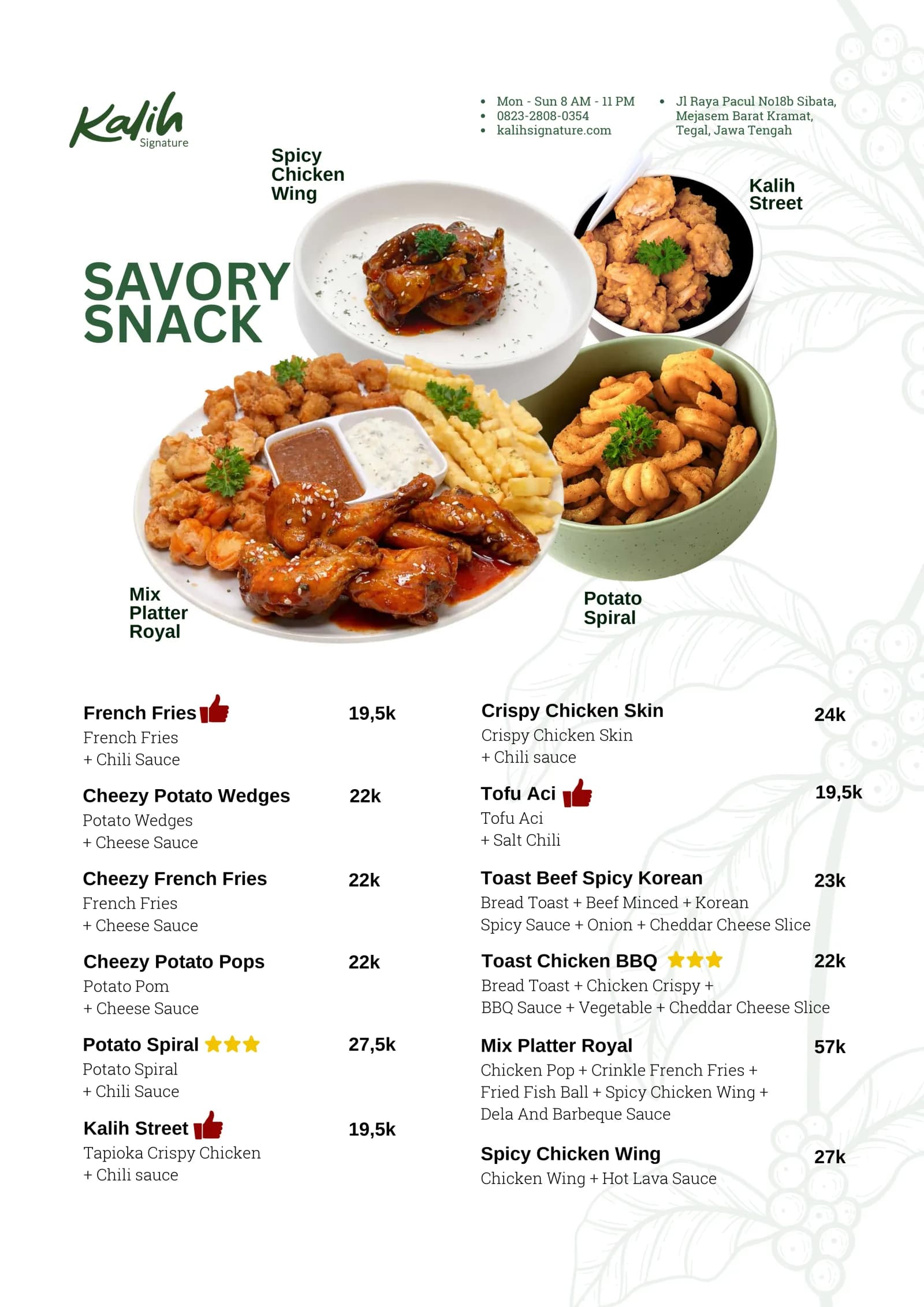 Menu Savory Snack Kalih Signature